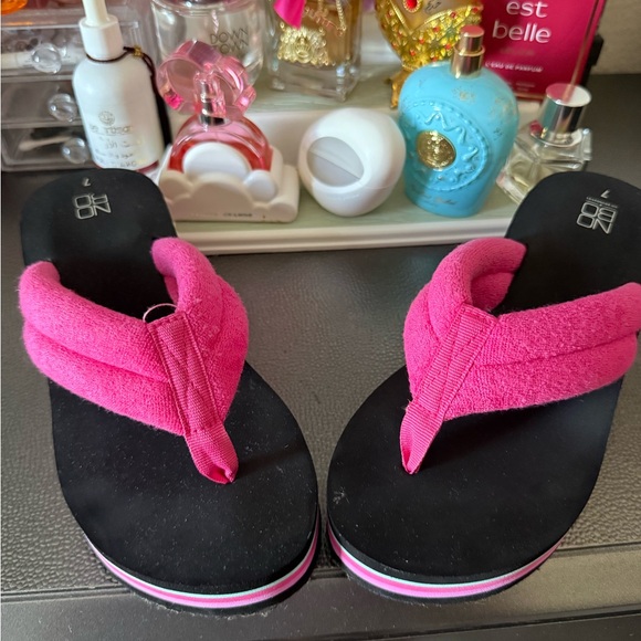 No Boundaries Shoes - No Boundaries Pink and Black Women's Sandals